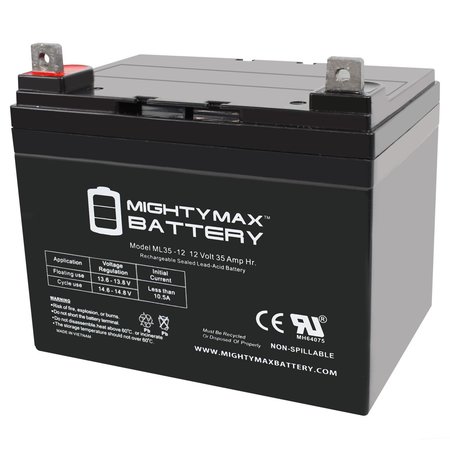 MIGHTY MAX BATTERY 12V 35AH SLA Battery Replacement for Encore 48B 450 WT Lawn Mower MAX3902198